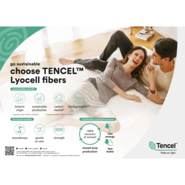 go sustainable choose TENCELTM Lyocell fibers sustainability benefits botanic sustainable origin production repp icalofe to selout TENCELL." Lyeock fibers functional benefits carbon biodegradable** neutral* less smoothness gentle on skin tencel 6 tencel_globai & tencel strength sustainable production process >99% recovery of solvent closed loop production energy less water Tencel" Feels so right