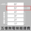 五樓無電梯搬運費(200元)